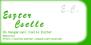 eszter cselle business card